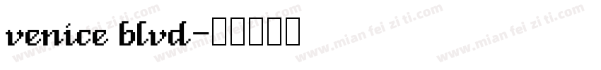 venice blvd字体转换